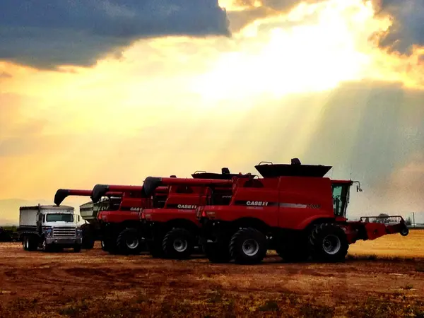 Modern farming equipment at Blue Barn Farm